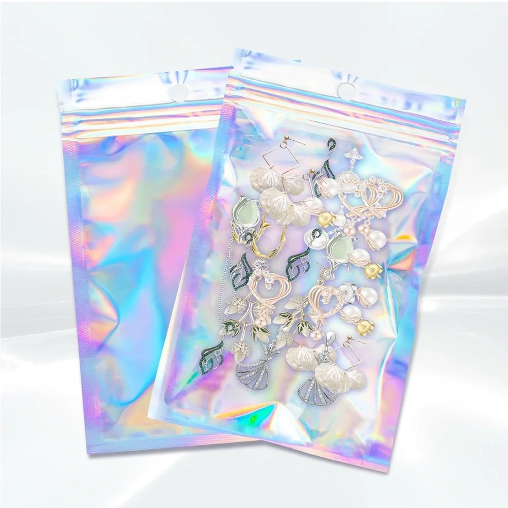 Holographic Re-Sealable Bags 4x6” 20ct~NEW~W/20ct Free Thank you stickers